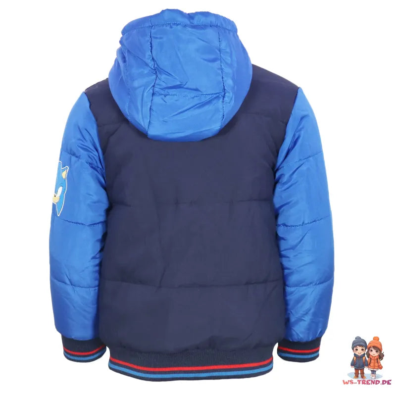 Sonic The Hedgehog Kinder Jungen Kapuzen Winterjacke - WS-Trend.de Jacke mit Kapuze 98 bis 128