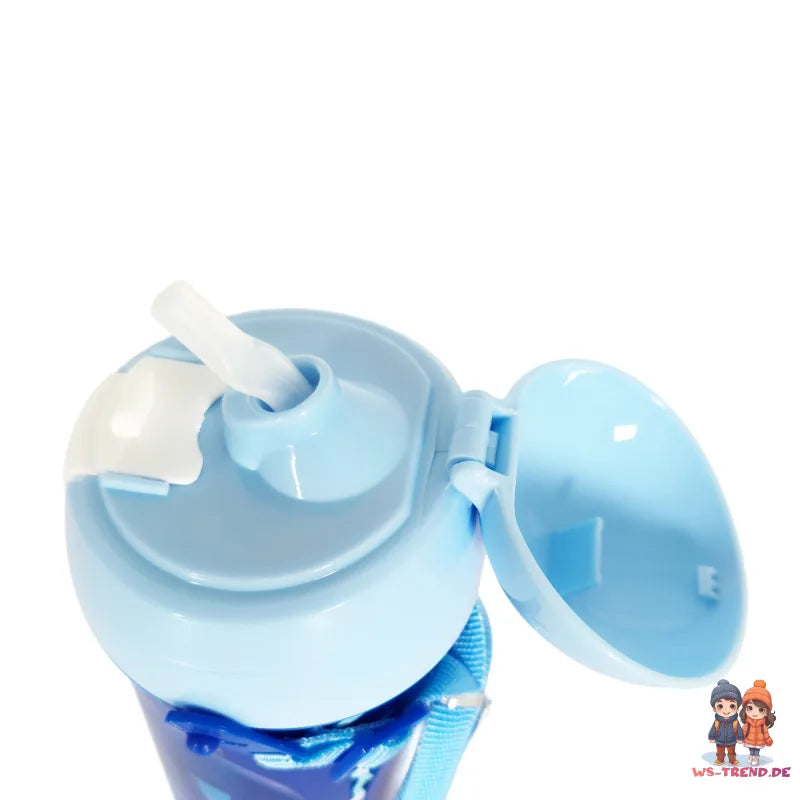 Sonic Prime Wasserflasche Trinkflasche Flasche mit Trinkhalm Gurt 500 ml - WS-Trend.de
