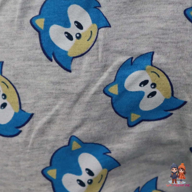 Sega Sonic The Hedgehog Jungen Kinder Pyjama - WS-Trend.de Schlafanzug 98-128 Baumwolle