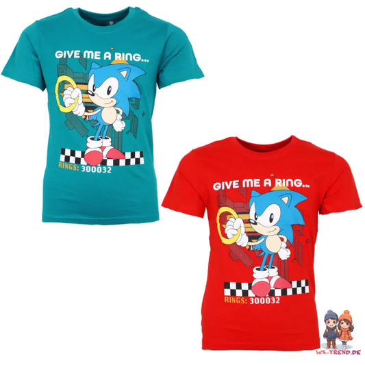 Sonic The Hedgehog Kinder Junge kurzarm T-Shirt Shirt - WS-Trend.de 104-134 Baumwolle