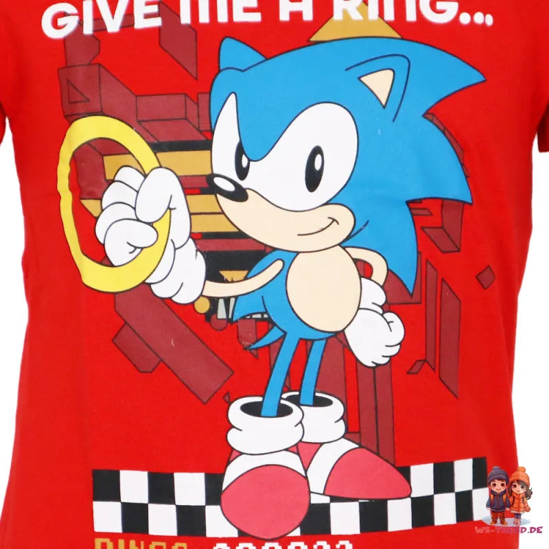 Sonic The Hedgehog Kinder Junge kurzarm T-Shirt Shirt - WS-Trend.de 104-134 Baumwolle