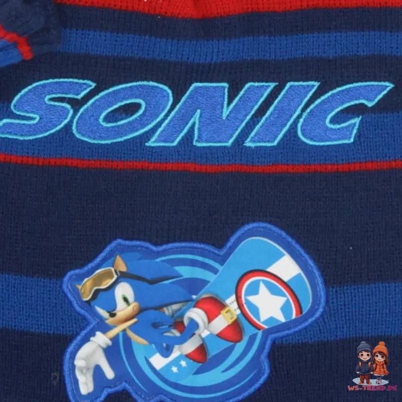 Sonic the Hedgehog Kinder 2tlg Set Wintermütze plus Handschuhe - WS-Trend.de