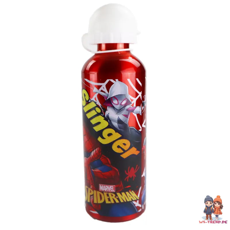 Marvel Spiderman Gwen ALU - Wasserflasche Trinkflasche Flasche 500 ml - WS-Trend.de