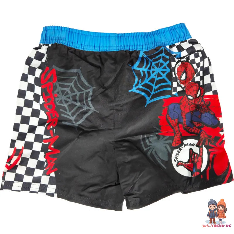 Marvel Spiderman Kinder Badehose Badeshorts Shorts Schwimmhose - WS-Trend.de Gr 98-128