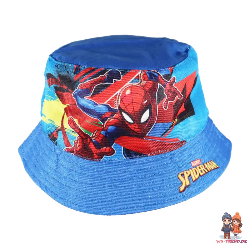 Marvel Spiderman Kinder Jungen Fischermütze Fischerhut Hut - WS-Trend.de Sommerhut Gr. 52-54