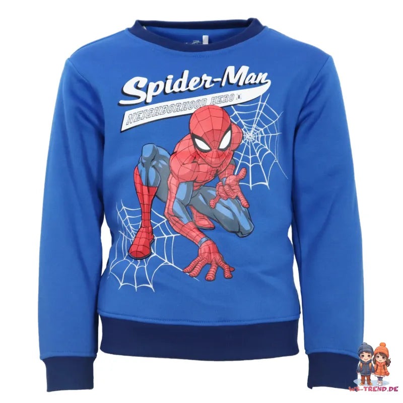 Marvel Spiderman Jogginganzug Sporthose Hose Pulli Sweater - WS-Trend.de 92-128 Blau