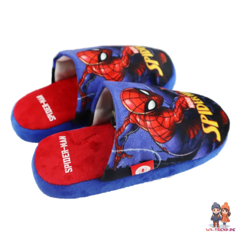 Marvel Spiderman Kinder Jungen Hausschuhe Slipper Schlüpfschuhe - WS-Trend.de 28 - 35