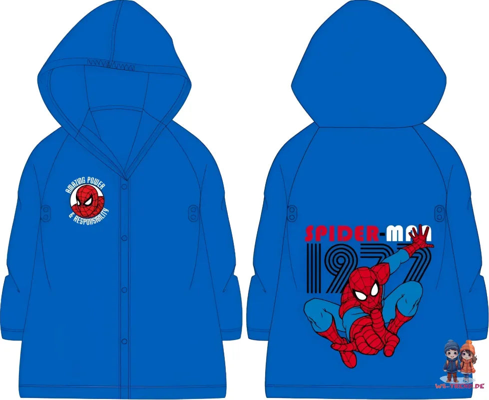 Marvel Spiderman Kinder Regenschirm plus Regenponcho - WS-Trend.de 104-134