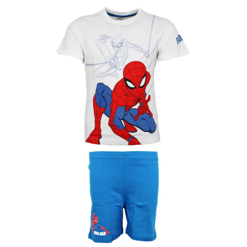 Marvel Spiderman Kinder Schlafanzug Pyjama Shirt Shorts - WS-Trend.de 98-128 100% Baumwolle