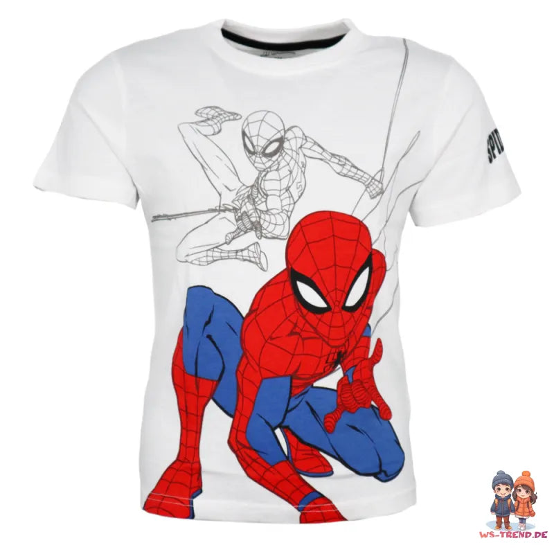 Marvel Spiderman Kinder Schlafanzug Pyjama Shirt Shorts - WS-Trend.de 98-128 100% Baumwolle