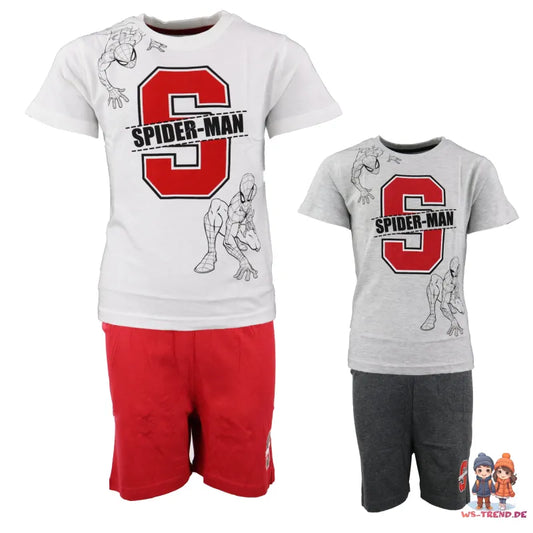 Marvel Spiderman Kinder kurzarm Pyjama - WS-Trend.de Schlafanzug kurz Nachtwäsche 104 - 134 baumwolle