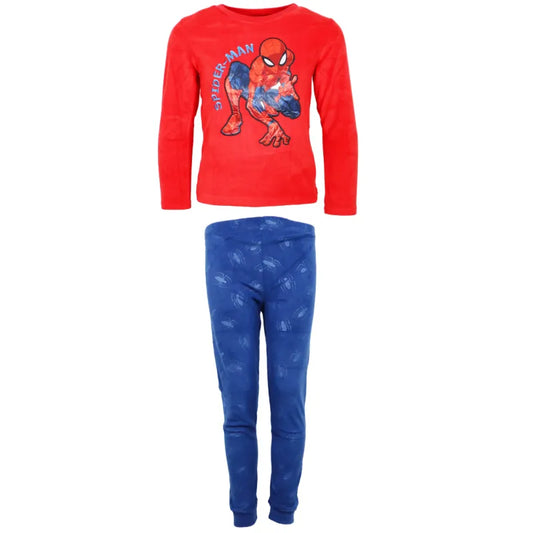 Marvel Spiderman Kinder Schlafanzug Pyjama Shirt Hose - WS-Trend.de Velour Gr. 92-128