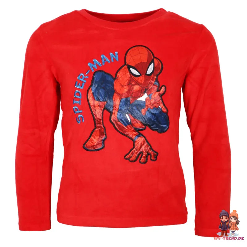 Marvel Spiderman Kinder Schlafanzug Pyjama Shirt Hose - WS-Trend.de Velour Gr. 92-128
