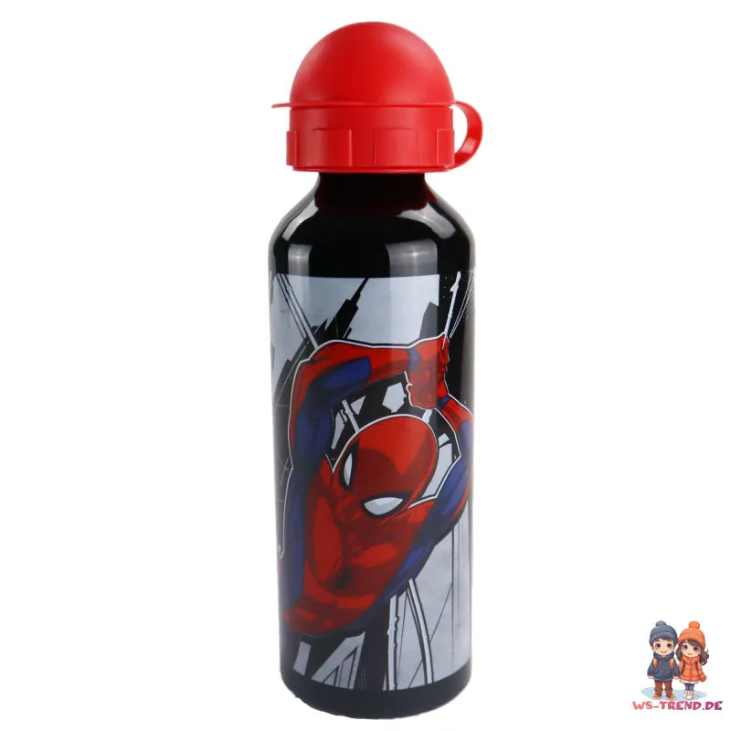 Marvel Spiderman ALU - Wasserflasche Trinkflasche XL Flasche 520 ml - WS-Trend.de