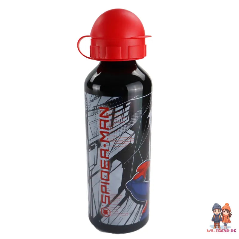 Marvel Spiderman ALU - Wasserflasche Trinkflasche XL Flasche 520 ml - WS-Trend.de