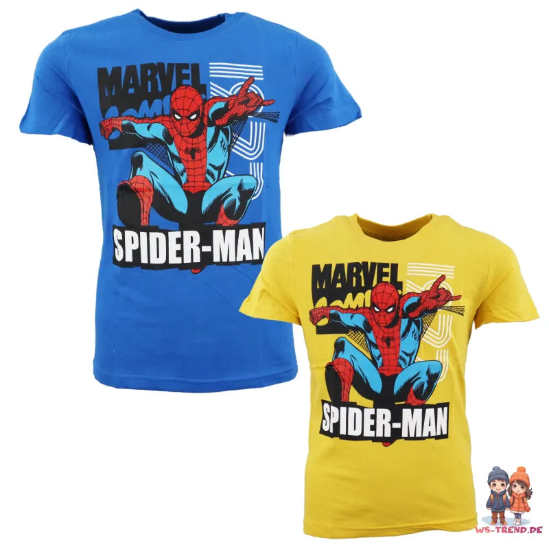 Marvel Spiderman T-Shirt Kurzarm Kinder Jungen Shirt - WS-Trend.de 104 bis 134 Baumwolle