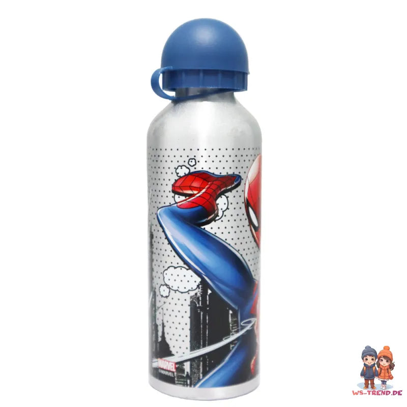 Marvel Spiderman Aluminium Wasserflasche Trinkflasche Flasche 500 ml - WS-Trend.de ALU - Sportflasche