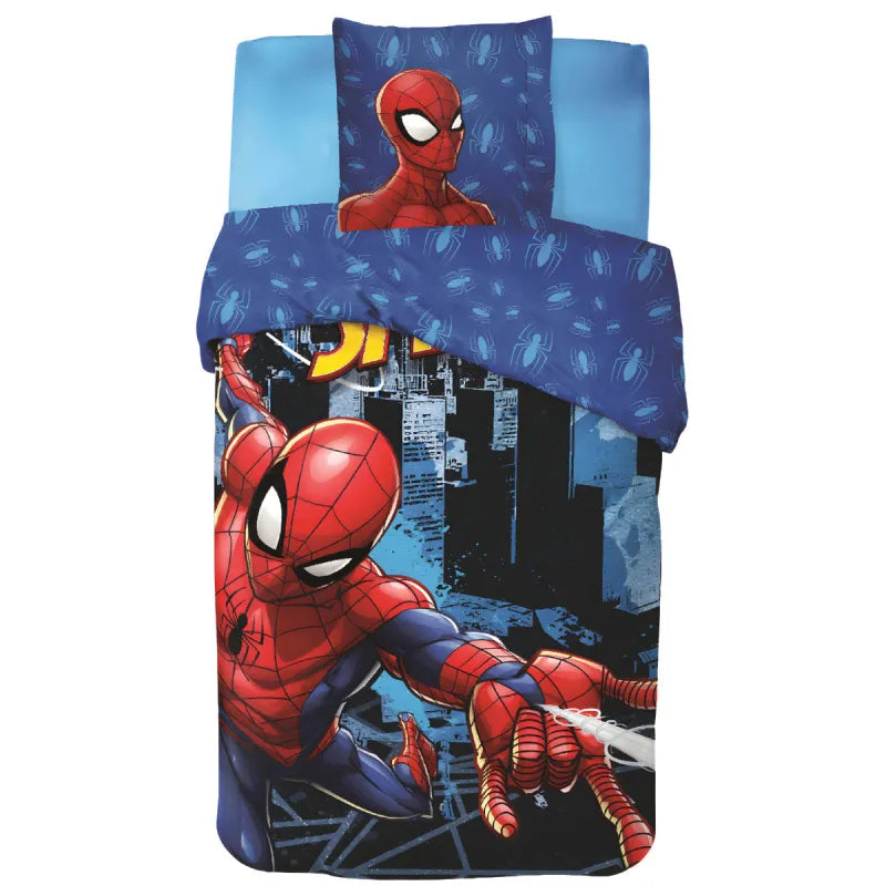 Marvel Spider-Man Jungen Bettwäsche Set 135x200 80x80 cm Baumwolle - WS-Trend.de