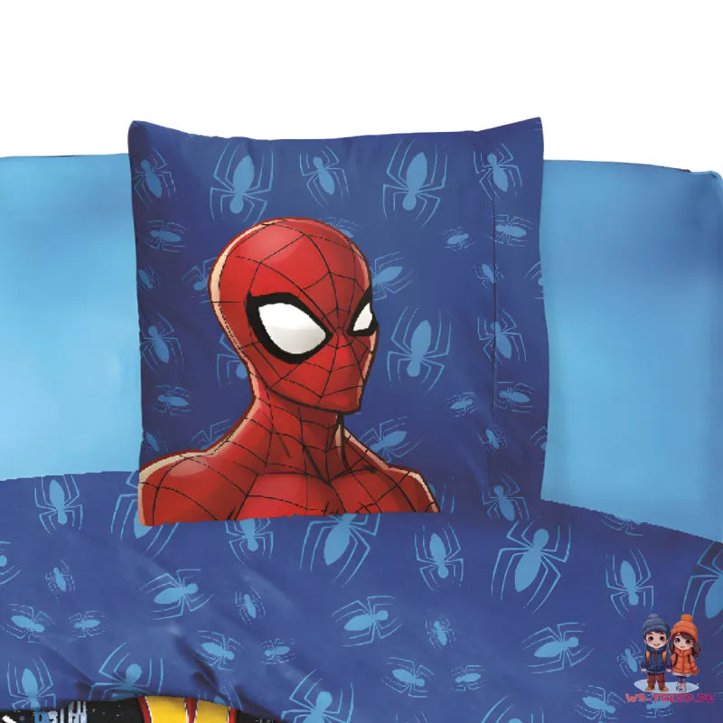 Marvel Spider-Man Jungen Bettwäsche Set 135x200 80x80 cm Baumwolle - WS-Trend.de