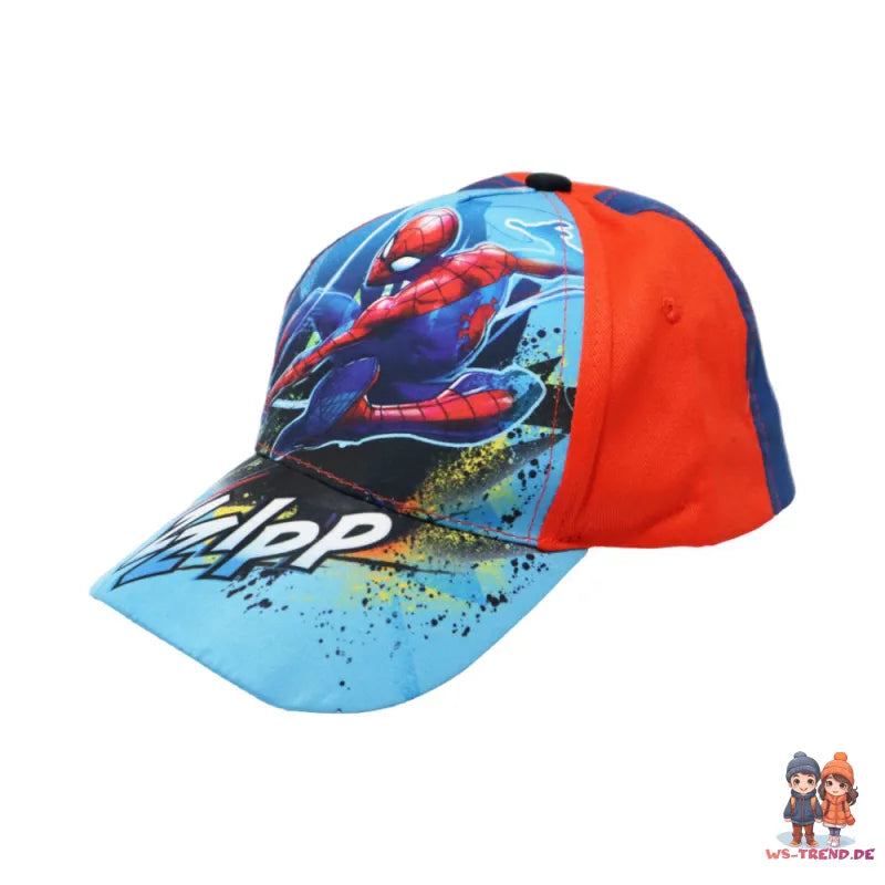 Marvel Spiderman Kinder Basecap Baseball Kappe Mütze - WS-Trend.de Spidey Hut Jungen 52/54 Blau Rot