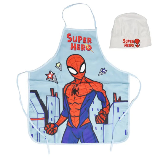 Marvel Spiderman Kinder Kochschürze Backschürze mit Mütze 3-6 Jahre - WS-Trend.de