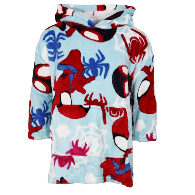 Marvel Spidey Kuschelponcho Kuscheldecke mit Ärmeln Kapuze Tasche 3-6 Jahre - WS-Trend.de Spiderman XS-L