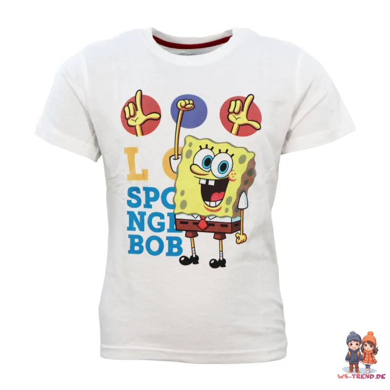 Spongebob Schwammkopf Kinder kurzarm Pyjama Schlafanzug - WS-Trend.de kurz 104 - 134 baumwolle