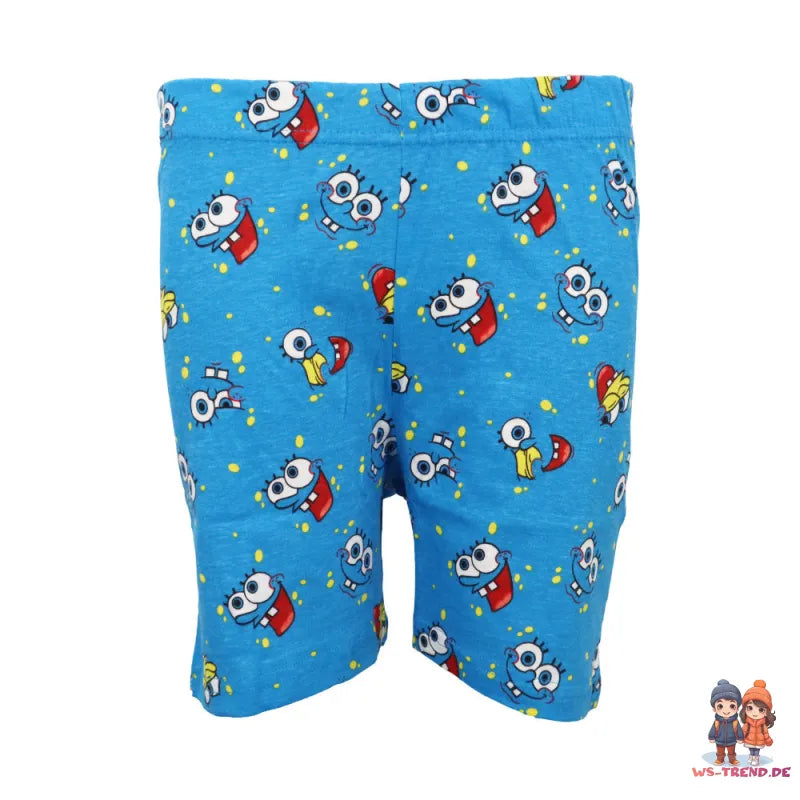 Spongebob Schwammkopf Kinder kurzarm Pyjama Schlafanzug - WS-Trend.de kurz 104 - 134 baumwolle
