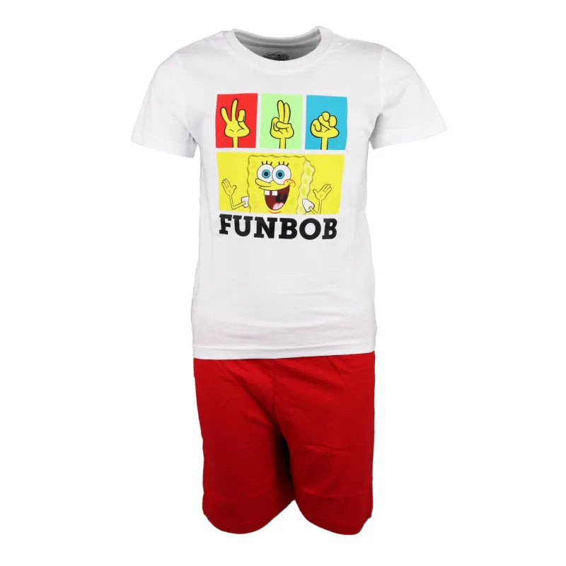Spongebob Schwammkopf Kinder kurzarm Pyjama Schlafanzug - WS-Trend.de kurz 104 - 134 baumwolle