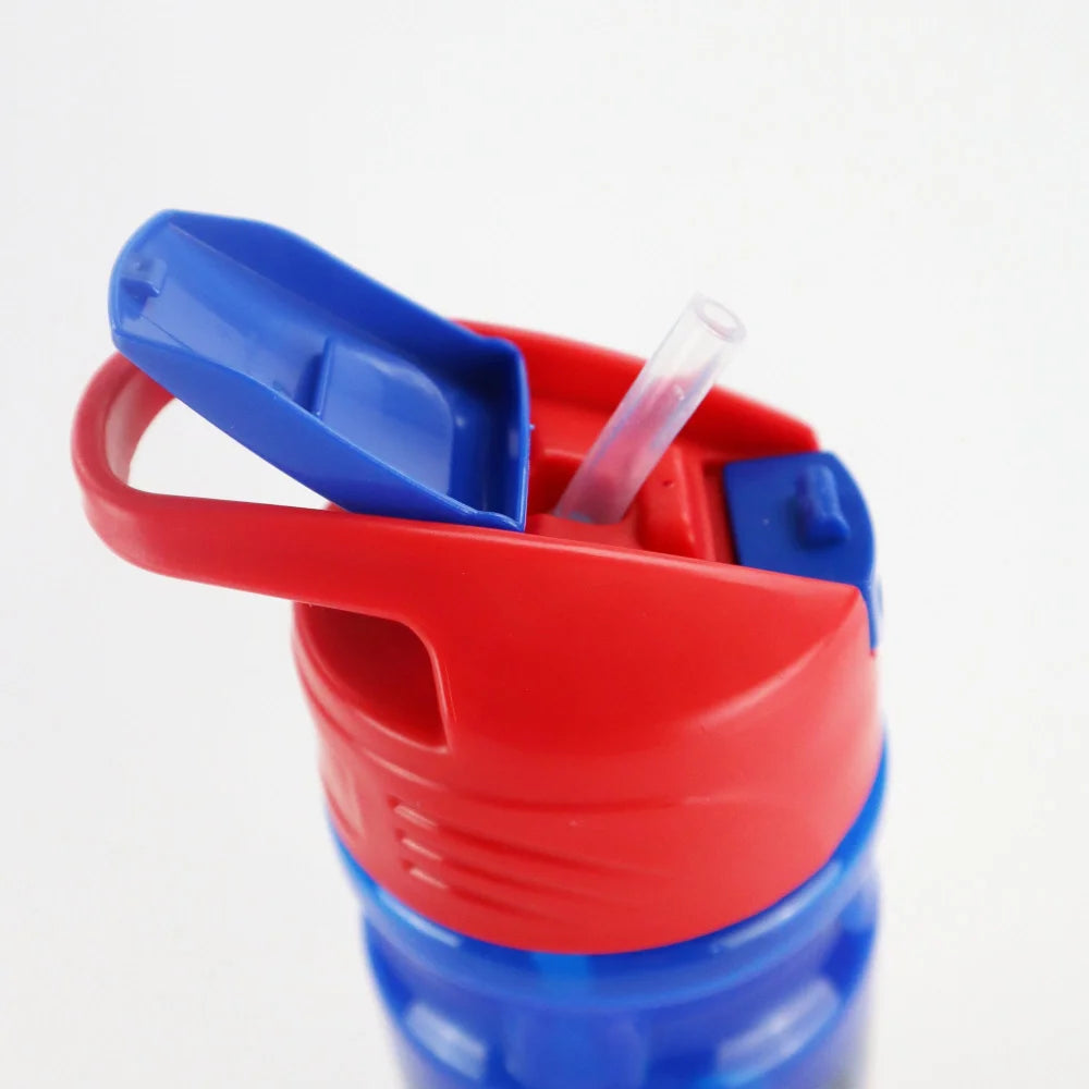 Marvel Spiderman Trinkflasche Flasche mit Trinkhalm Griff 500 ml - WS-Trend.de Wasserflasche