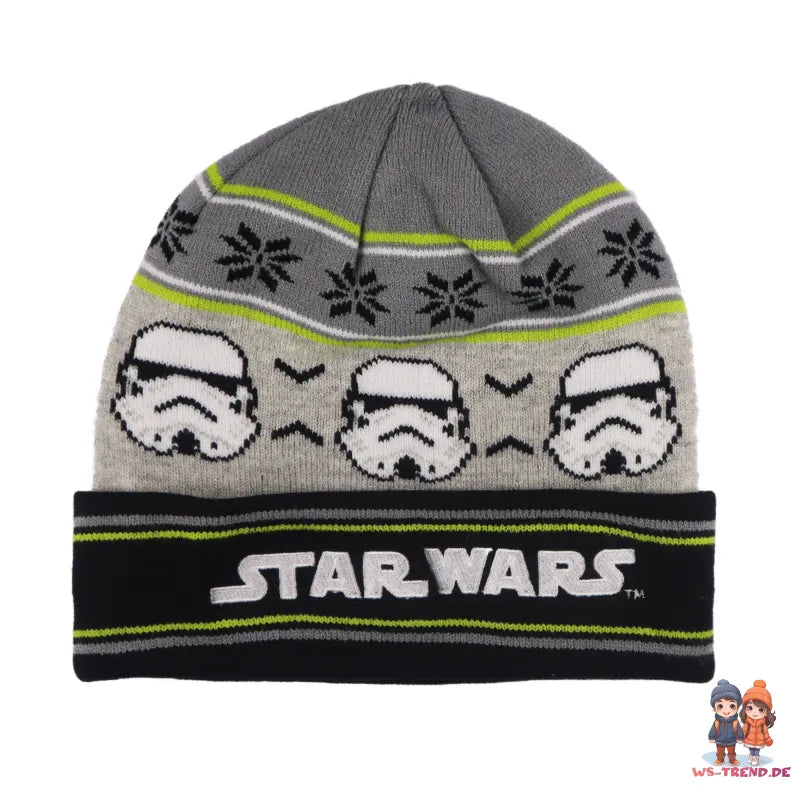 Star Wars Storm Trooper Kinder Herbst Wintermütze plus Loop - WS-Trend.de Winter Set Mütze Snood Schaal 54 56
