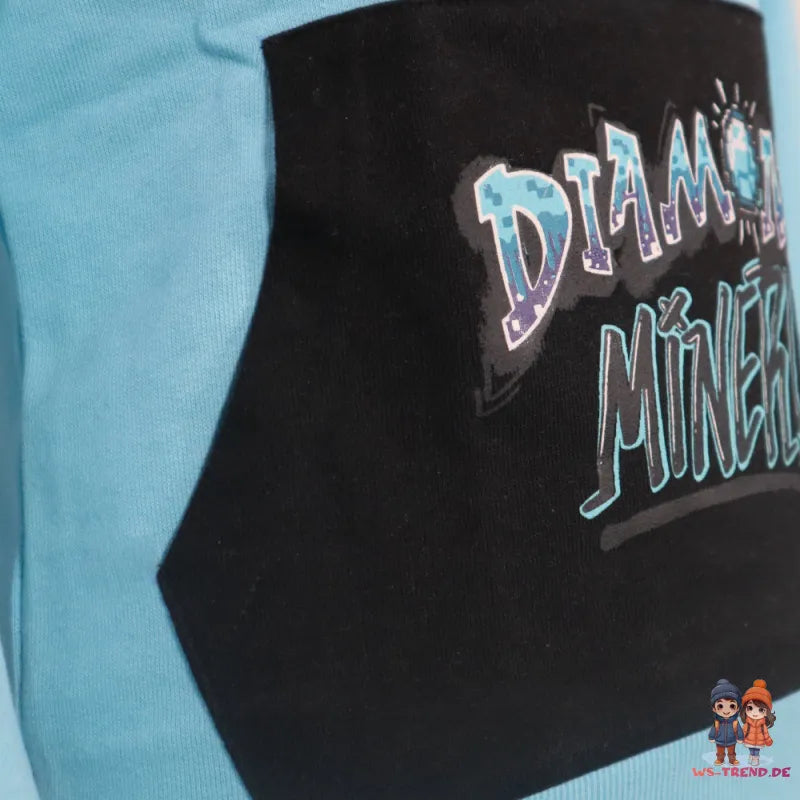 Minecraft Diamond Steve Kinder Hoodie Kapuzenpullover Pulli Pullover - WS-Trend.de 128-140