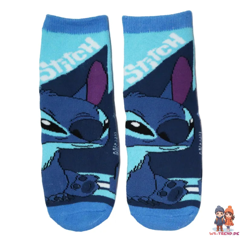 Disney Stitch Kinder lange ABS Socken Stopersocken anti Rutsch 2er Set - WS-Trend.de Gr. 23 - 34