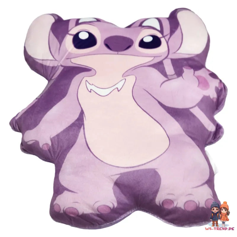 Disney Lilo und Stitch Angel 3D Velours Kissen Dekokissen Cushion 35 x 26 5 cm - WS-Trend.de