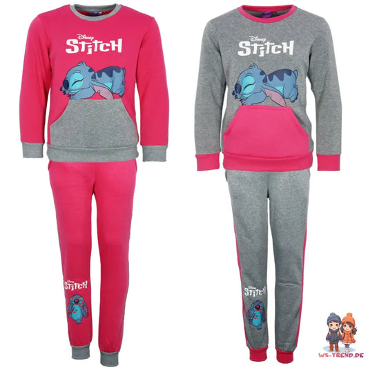 Disney Stitch Kinder Fleece Joggingset Sporthose Hose Sweater Jacke - WS-Trend.de 98-128
