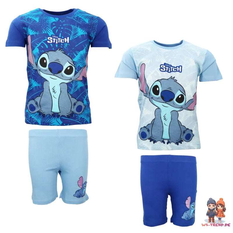 Disney Stitch Jungen Kinder Sommerset Shorts plus T-Shirt - WS-Trend.de 98-128 Baumwolle