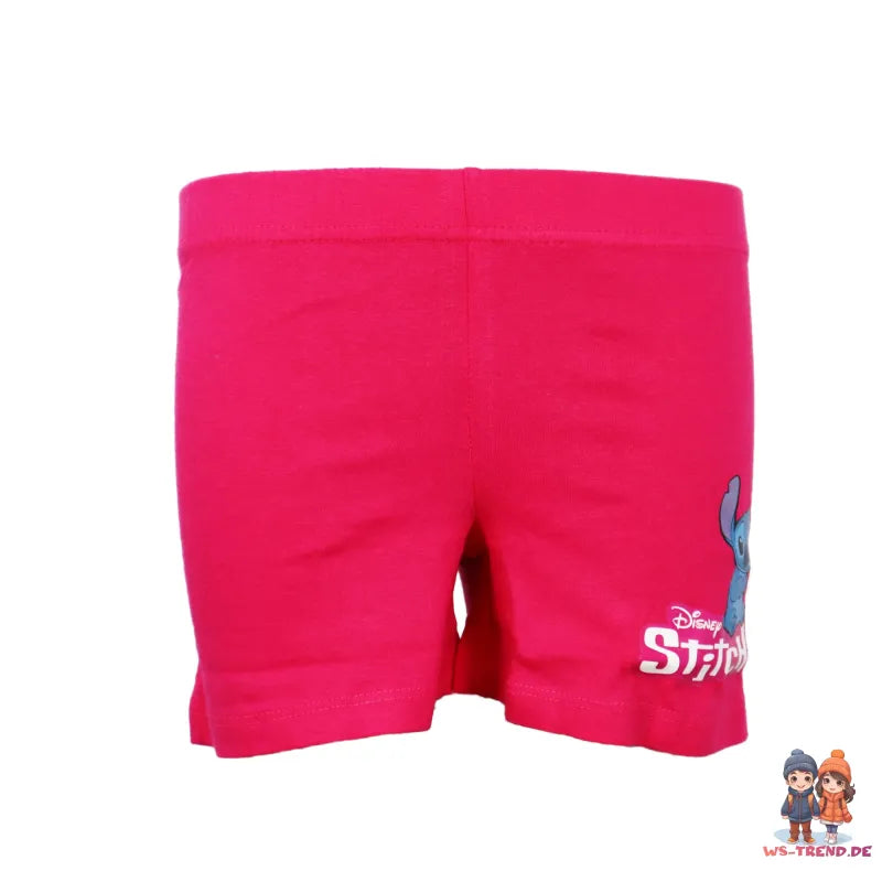 Disney Stitch Mädchen Kinder Sommerset Shorts plus T-Shirt - WS-Trend.de 98-128 Baumwolle