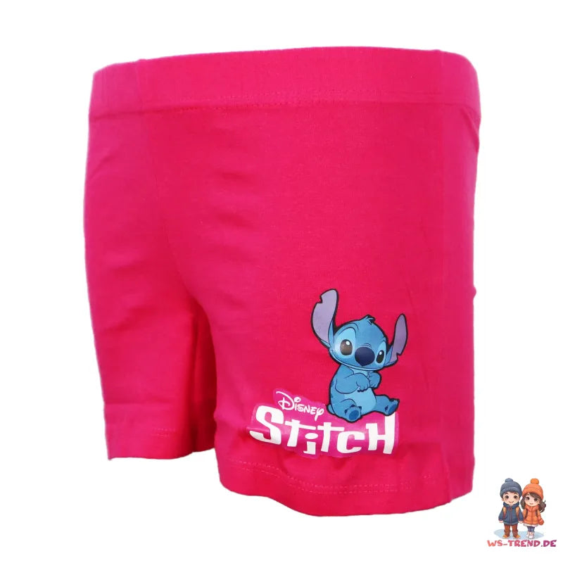 Disney Stitch Mädchen Kinder Sommerset Shorts plus T-Shirt - WS-Trend.de 98-128 Baumwolle