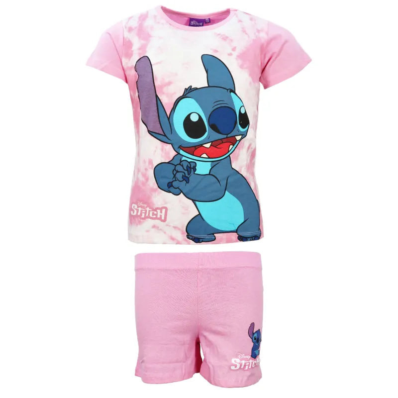Disney Stitch Mädchen Kinder Sommerset Shorts plus T-Shirt - WS-Trend.de 98-128 Baumwolle
