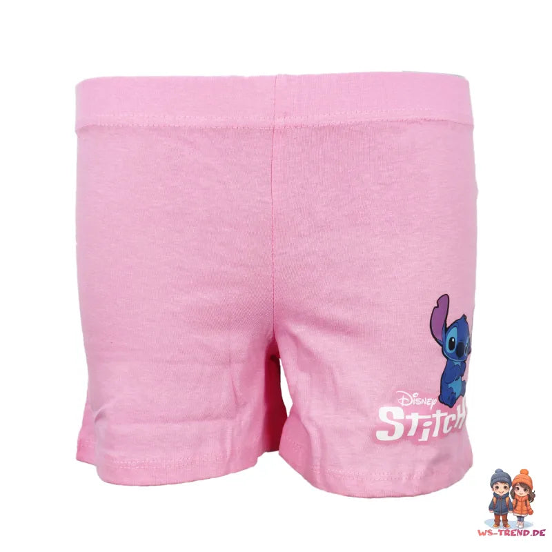 Disney Stitch Mädchen Kinder Sommerset Shorts plus T-Shirt - WS-Trend.de 98-128 Baumwolle