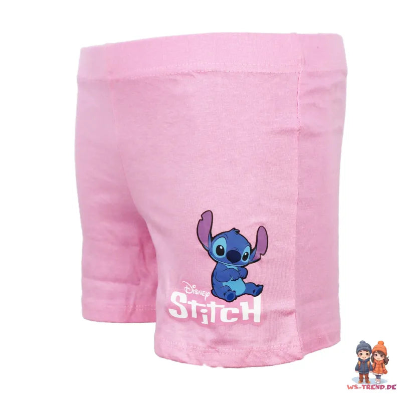 Disney Stitch Mädchen Kinder Sommerset Shorts plus T-Shirt - WS-Trend.de 98-128 Baumwolle