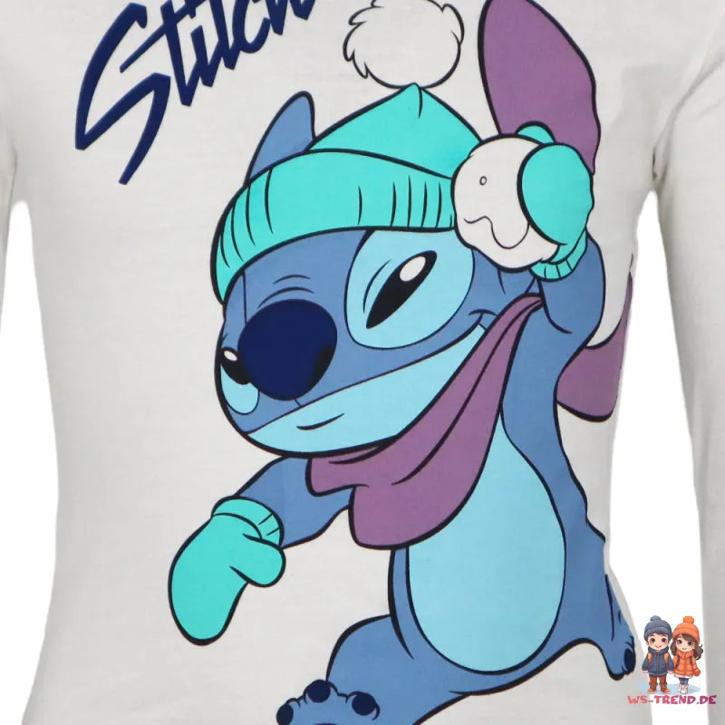 Disney Lilo und Stitch Kinder Rollkragen Langarmshirt Shirt - WS-Trend.de Mädchen Gr. 98-128