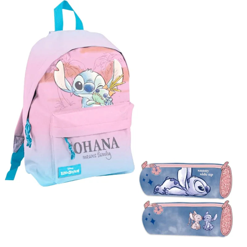 Disney Lilo und Stitch Mädchen Rucksack Schultasche Federtasche 39x29x12 cm - WS-Trend.de