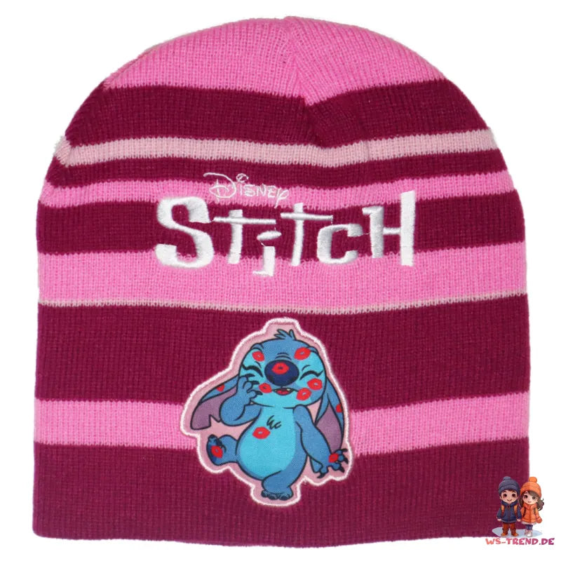 Disney Sticth Kinder Herbst Mütze Wintermütze plus Handschuhe Gr. 52/54 - WS-Trend.de