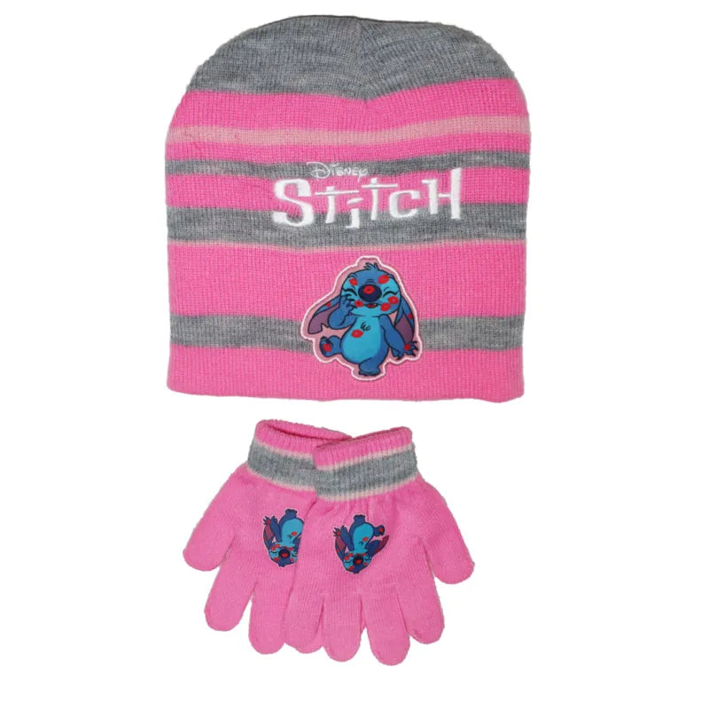 Disney Sticth Kinder Herbst Mütze Wintermütze plus Handschuhe Gr. 52/54 - WS-Trend.de