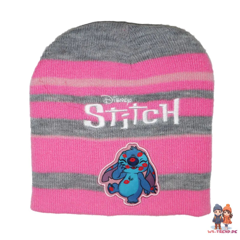 Disney Sticth Kinder Herbst Mütze Wintermütze plus Handschuhe Gr. 52/54 - WS-Trend.de