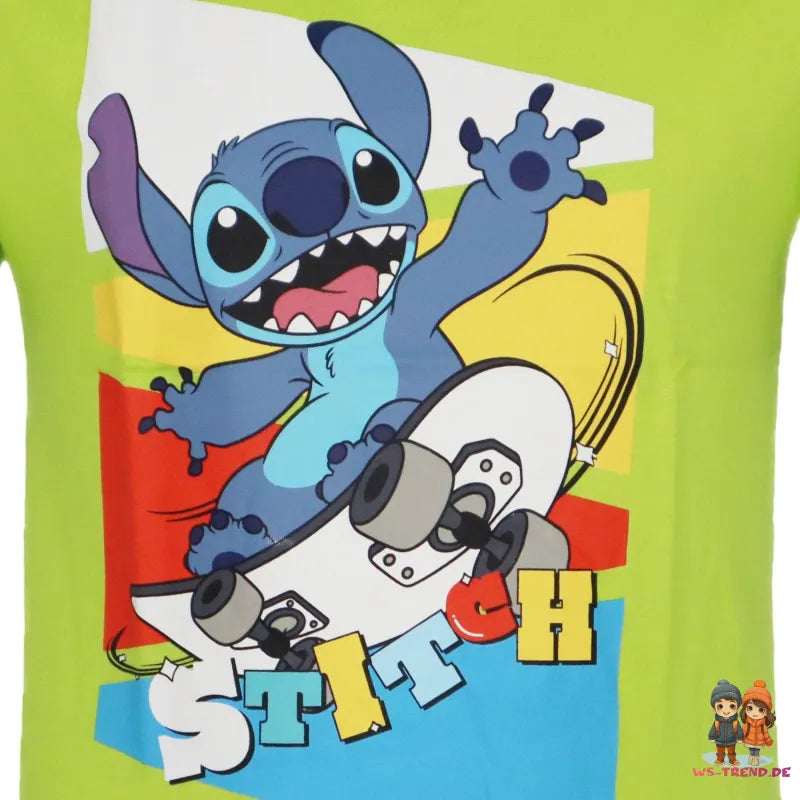 Disney Lilo und Stitch Jungen Kinder kurzarm T-Shirt Shirt - WS-Trend.de Gr. 98-128 Baumwolle