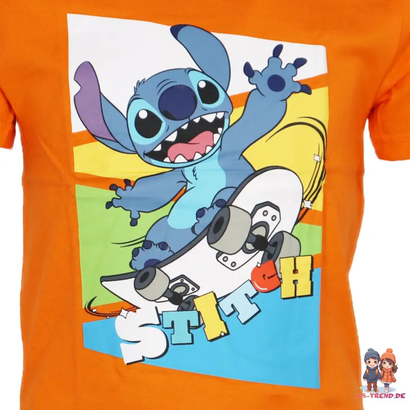 Disney Lilo und Stitch Jungen Kinder kurzarm T-Shirt Shirt - WS-Trend.de Gr. 98-128 Baumwolle