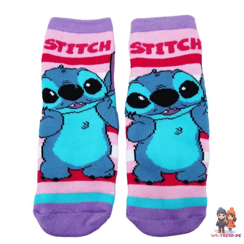 Disney Stitch Kinder lange ABS Socken Stopersocken anti Rutsch 2er Set - WS-Trend.de Gr. 23 - 34