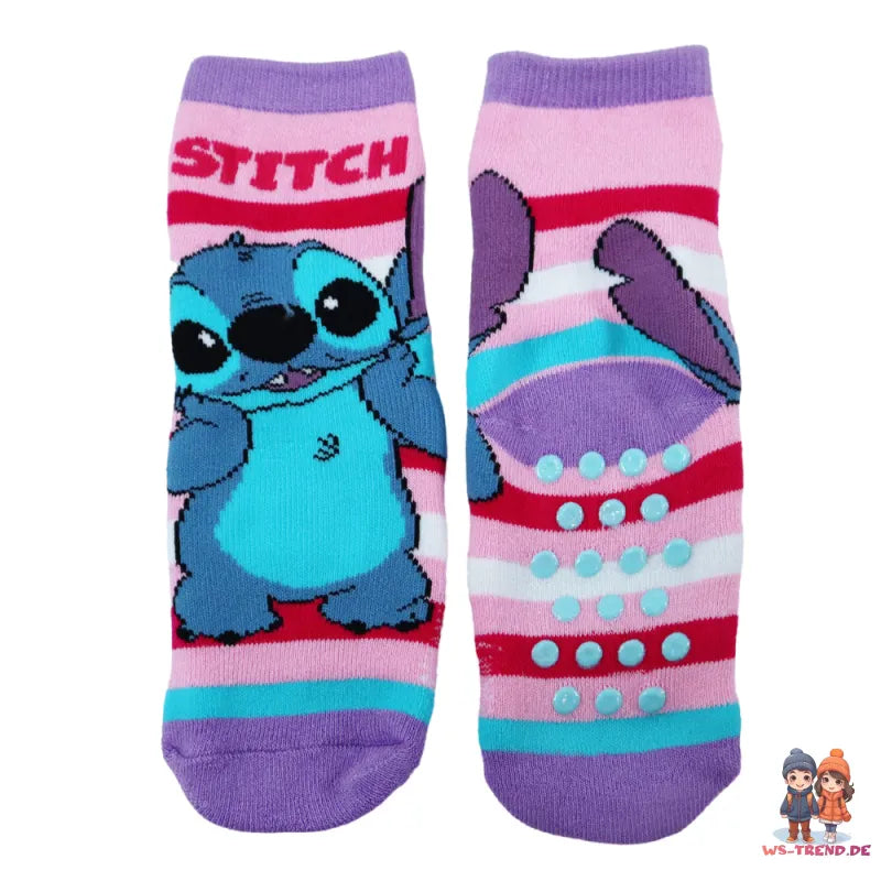 Disney Stitch Kinder lange ABS Socken Stopersocken anti Rutsch 2er Set - WS-Trend.de Gr. 23 - 34